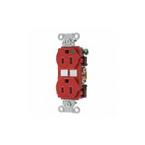 Sim Supply Receptacle,Red,15A,125VAC,Duplex Outlet  8200HBRED