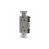 Sim Supply Receptacle,Gry,20A,Flush Mount,125VAC  DRS20GRY