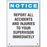 Brady Notice Sign,14 x 10,Acrylic OR20410