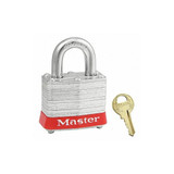 Master Lock Lockout Padlock,KA,Red,1-1/4"H 3KARED-0630