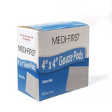 Medique Gauze Pad,White,4"L,4"W,PK25 62073