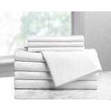 Dryfast Fitted Sheet,Twin Size,75 in. L,PK6 1A29705
