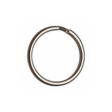 Brady Split Key Ring,Gray,Metal,1 in D,PK10 58973