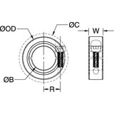 Ruland Shaft Collar,Clamp,1Pc,3/8 In,Alum CL-6-A