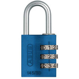 Abus Combination Padlock,1 3/8in,Rectgle,Blue 145/30 Blue