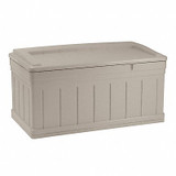 Suncast Ext Deck Box/Bench,Taupe,PP,27 1/2 in DB9750
