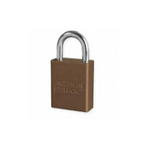 American Lock Lockout Padlock,KA,Brown,1-7/8"H A1105KABRN