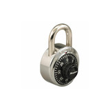 Master Lock® Combination Stainless Steel Padlock, 1.87" Wide, Black/Silver 1525