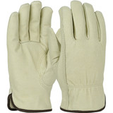 Top Grain Pigskin Leather Glove with White Thermal Lining - Keystone Thumb