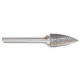 Sim Supply Flame Bur,1/4",Carbide,Double Cut  310-002157C