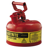 Type l Steel Safety Can, Gas, 1 gal, Red, Includes SS Flame Arrestor/Swinging Handle