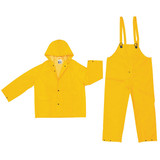 MCR Safety® Classic 3-Piece Rain Suit, 2X-Large, Yellow, 1/Each