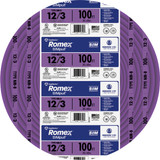 Romex 100 Ft. 12/3 Solid Purple NMW/G Electrical Wire