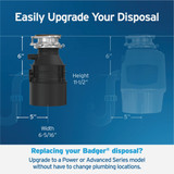 Insinkerator Badger 5XP 3-4 HP Dura-Drive Garbage Disposer, 4 Year Warranty BADGER 5XP 490415