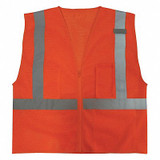 Condor High Visibility Vest,Class 2,2XL,Orange 3ZDR8