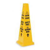 Tough Guy Safety Cone,Yellow,Polypropylene,36 in H 2LEC7