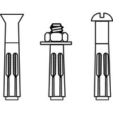 Red Head Sleeve Anchor,External Hex,1/2 in,PK25 HN-1240