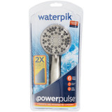 Waterpik PowerPulse 6-Spray 1.8 GPM Handheld Shower, Brushed Nickel XAS-649E 403499