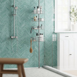 Zenith Zenna Home Metal 12 In. x 97 In. Shower Caddy 2159NN 453137