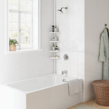 Zenith Zenna Home Plastic 12 In. x 97 In. Shower Caddy 2153WW2 415979