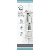 Zenith Zenna Home Plastic 12 In. x 97 In. Shower Caddy 2153WW2 415979