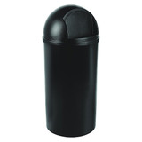 Rubbermaid Commercial Trash Can,Round,25 gal.,Black FG817088BLA