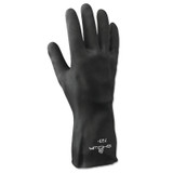 Neoprene Flock Lined 13 in Glove, Black, Tractor-Tread Grip, Large