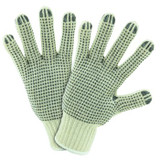 PVC DOT GLOVES BOTH SIDES STRING KNIT SMALL