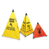 Handy Cone Floor Sign,Yellow,Nylon,18 in H 17177I
