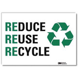 Lyle Recycling Sign,10x14in,Rflctive Sheeting U1-1075-RD_14X10