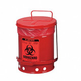 Justrite Biohazard Waste Container,15 In. W 05910R