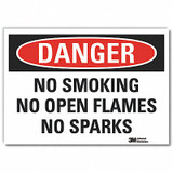 Lyle No Smoking Danger Rflctv Label,7inx10in LCU4-0541-RD_10x7