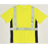 Kishigo T-Shirt,Black Sided,Class 2,Lime,XL 9114-XL