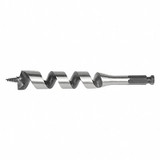 Irwin Auger Drill,1.125in,Carbon Steel 1779347