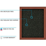 Ghent Bulletin Board, Rubber, 48H x 72W In ATR46-BK