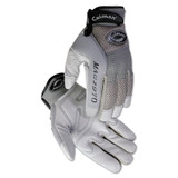 2970 Deerskin Padded Palm Knuckle Protection Mechanics Gloves, 2X-Large, Gray