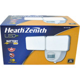 Heath Zenith White 400 Lm. LED Motion Sensing/Dusk-To-Dawn Battery Operated Security Light Fixture