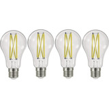 Satco Nuvo 100W Equivalent Warm White A19 Medium Clear LED Light Bulb (4-Pack) S12442 566594