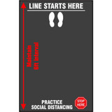 NoTrax Interval Line Safety Message Mat 3/8" Thick 4' x 12' Black