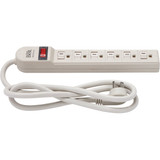 Do it Best 6-Outlet 450J Tan Power Surge Strip with 4 Ft. Cord