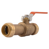 Sharkbite Manual 2-Way Ball Valve,Push,Brass 24737LF