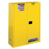 Justrite Flammable Cabinet,60 Gal.,Yellow 894530