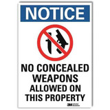 Lyle Notice Sign,10inx7in,Reflective Sheeting U1-1012-RD_7X10