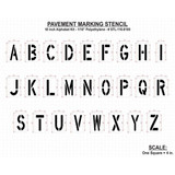 Rae Pavement Stencil,18 in,Alphabet Kit,1/16 STL-116-8185