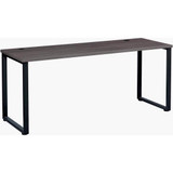 Interion Open Plan Office Desk - 48""W x 24""D x 29""H - Charcoal Top with Black