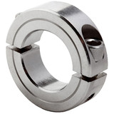 Climax Metal Products Shaft Collar,Clamp,2Pc,1/4 In,SS 2C-025-S