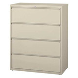 Hirsh Lateral File Cabinet,Putty,52-1/2 in. H  17459