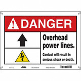 Condor Safety Sign,10 inx14 in,Aluminum 475T69