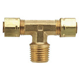 Parker Branch Tee,Brass,CompxM,1/4In,PK10 172CA-4-4