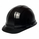 Erb Safety Hard Hat,Type 1, Class E,Ratchet,Black 19949